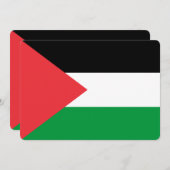 Patriottische uitnodigingen met de Palestijnse vla (Voorkant / Achterkant)