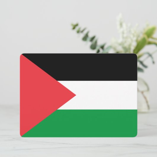 Patriottische uitnodigingen met de Palestijnse vla (Staand voorkant)