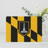 Patriottische uitnodigingen met de vlag van Baltim (Staand voorkant)