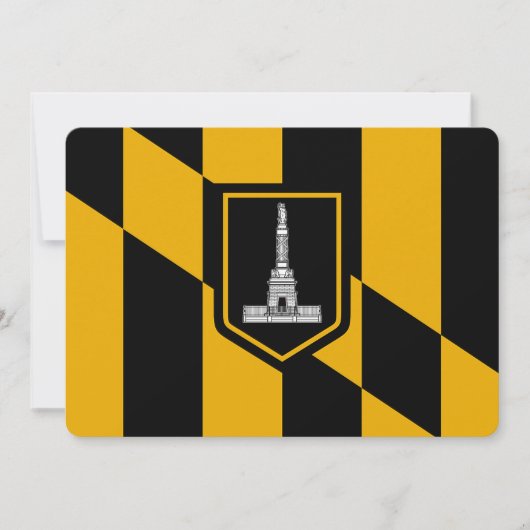 Patriottische uitnodigingen met de vlag van Baltim (Voorkant)