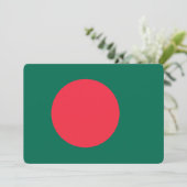 Patriottische uitnodigingen met de vlag van Bangla (Staand voorkant)