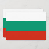 Patriottische uitnodigingen met de vlag van Bulgar (Voorkant / Achterkant)