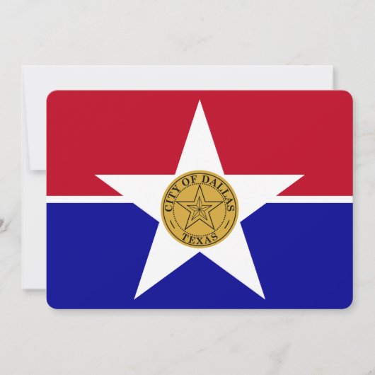 Patriottische uitnodigingen met de vlag van Dallas (Voorkant)