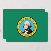 Patriottische uitnodigingen met de vlag van de sta (Voorkant / Achterkant)