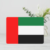 Patriottische uitnodigingen met de vlag van de VAE (Staand voorkant)