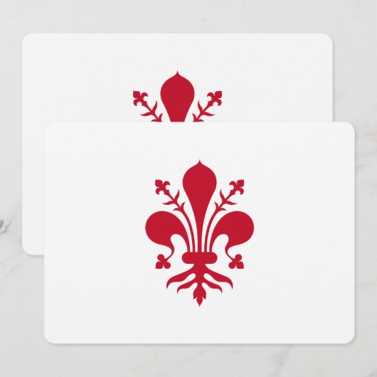 Patriottische uitnodigingen met de vlag van Floren (Voorkant / Achterkant)