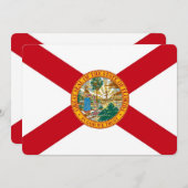 Patriottische uitnodigingen met de vlag van Florid (Voorkant / Achterkant)