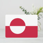 Patriottische uitnodigingen met de vlag van Groenl (Staand voorkant)