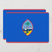 Patriottische uitnodigingen met de vlag van Guam (Voorkant / Achterkant)