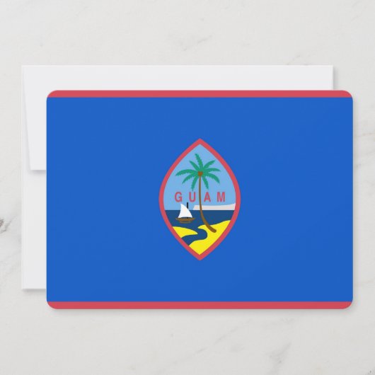 Patriottische uitnodigingen met de vlag van Guam (Voorkant)