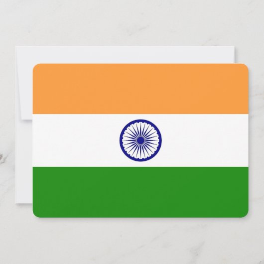Patriottische uitnodigingen met de vlag van India (Voorkant)