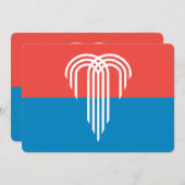 Patriottische uitnodigingen met de vlag van Kansas (Voorkant / Achterkant)