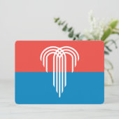 Patriottische uitnodigingen met de vlag van Kansas (Staand voorkant)