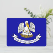 Patriottische uitnodigingen met de vlag van Louisi (Staand voorkant)