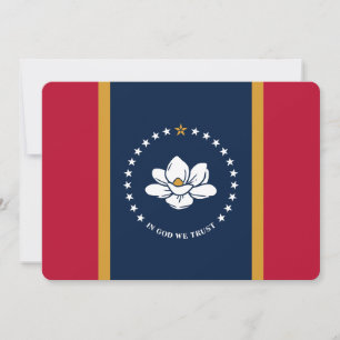 Patriottische uitnodigingen met de vlag van Missis