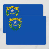 Patriottische uitnodigingen met de vlag van Nevada (Voorkant / Achterkant)