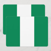 Patriottische uitnodigingen met de vlag van Nigeri (Voorkant / Achterkant)