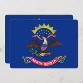 Patriottische uitnodigingen met de vlag van North (Voorkant / Achterkant)