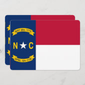 Patriottische uitnodigingen met de Vlag van North  (Voorkant / Achterkant)