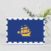 Patriottische uitnodigingen met de vlag van Quebec (Staand voorkant)