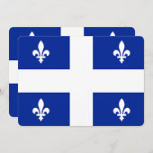 Patriottische uitnodigingen met de vlag van Quebec (Voorkant / Achterkant)