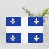 Patriottische uitnodigingen met de vlag van Quebec (Staand voorkant)
