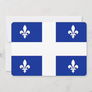 Patriottische uitnodigingen met de vlag van Quebec