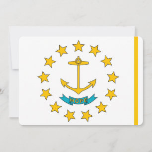 Patriottische uitnodigingen met de vlag van Rhode 