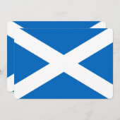 Patriottische uitnodigingen met de vlag van Schotl (Voorkant / Achterkant)