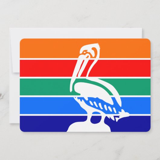 Patriottische uitnodigingen met de vlag van Sint-P (Voorkant)