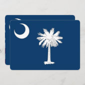 Patriottische uitnodigingen met de vlag van South  (Voorkant / Achterkant)