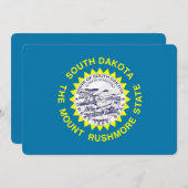 Patriottische uitnodigingen met de vlag van South  (Voorkant / Achterkant)