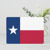 Patriottische uitnodigingen met de vlag van Texas (Staand voorkant)
