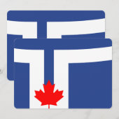 Patriottische uitnodigingen met de vlag van Toront (Voorkant / Achterkant)