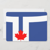 Patriottische uitnodigingen met de vlag van Toront (Achterkant)