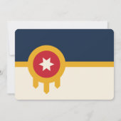 Patriottische uitnodigingen met de vlag van Tulsa  (Achterkant)