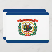 Patriottische uitnodigingen met de vlag van West V (Voorkant / Achterkant)