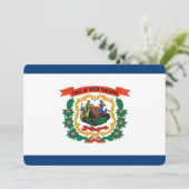 Patriottische uitnodigingen met de vlag van West V (Staand voorkant)