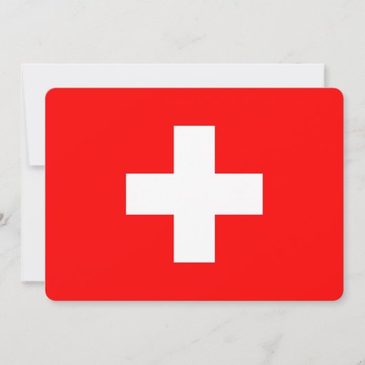 Patriottische uitnodigingen met de vlag van Zwitse (Voorkant)