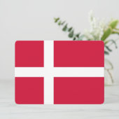Patriottische uitnodigingen met Denemarken Vlag (Staand voorkant)