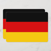 Patriottische uitnodigingen met Duitsland Vlag (Voorkant / Achterkant)