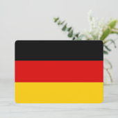 Patriottische uitnodigingen met Duitsland Vlag (Staand voorkant)