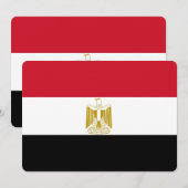 Patriottische uitnodigingen met Egyptische vlag (Voorkant / Achterkant)