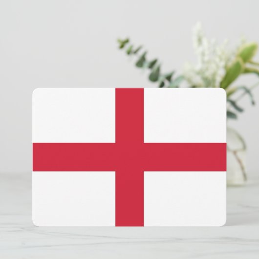 Patriottische uitnodigingen met Engelse vlag (Staand voorkant)