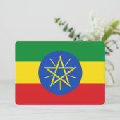 Patriottische uitnodigingen met Ethiopische vlag (Staand voorkant)