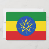 Patriottische uitnodigingen met Ethiopische vlag (Achterkant)