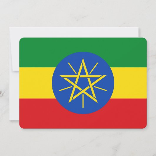 Patriottische uitnodigingen met Ethiopische vlag (Voorkant)