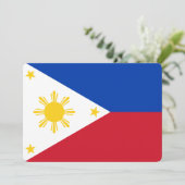 Patriottische uitnodigingen met Filipijnse vlag (Staand voorkant)