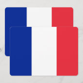 Patriottische uitnodigingen met France Flag (Voorkant / Achterkant)