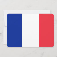 Patriottische uitnodigingen met France Flag